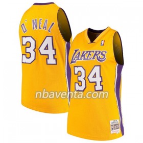 Camiseta Hombre Los Angeles Lakers Shaquille O`Neal 34 Hardwood Classics Gris Swingman